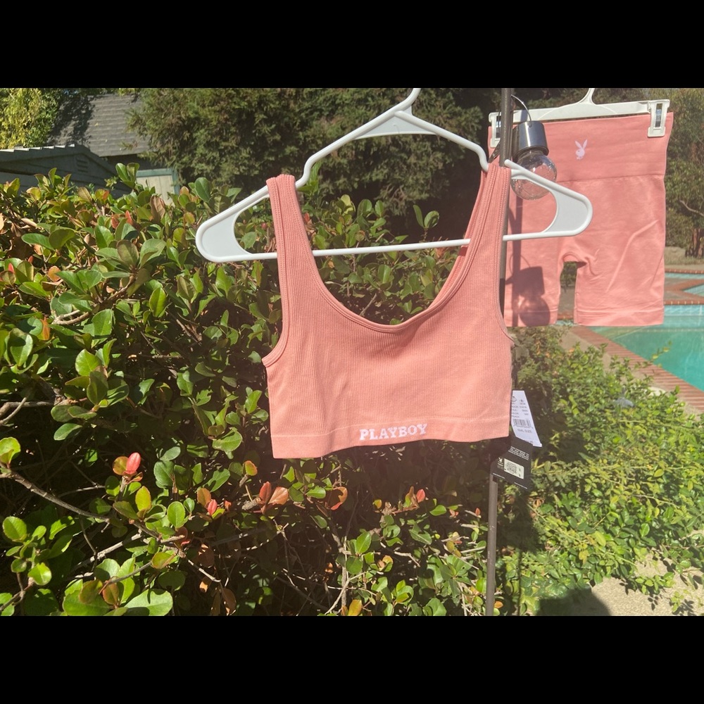 Pink Playboy workout set
